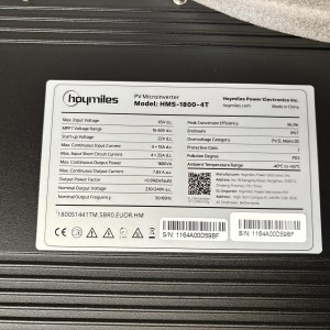 Micro onduleur Hoymiles 4 panneaux 1800va