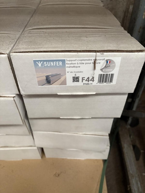 Support 5 panneaux sur Bac acier