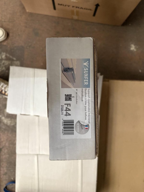 Support bac acier 6 panneaux