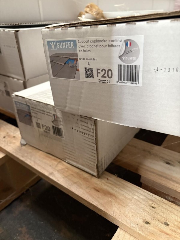 Support toit tuiles 4 panneaux